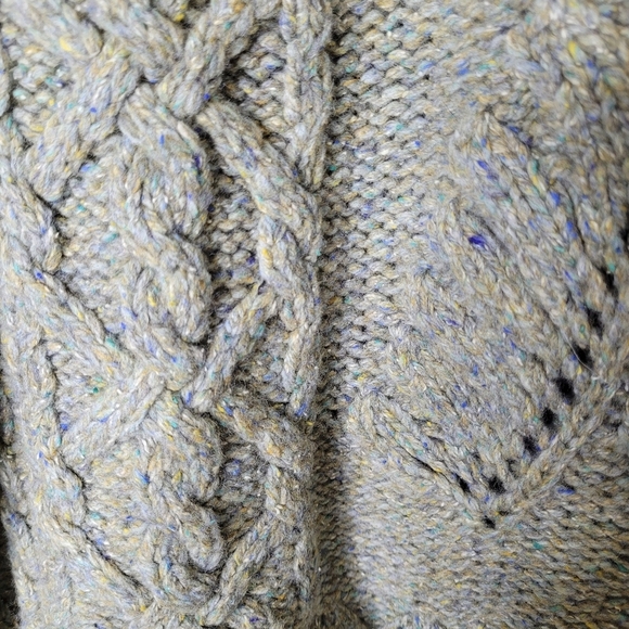 Woolrich Handknit Aran Cable Knit Sweater Wool Silk Classic Fisherman NEW - Picture 4 of 9